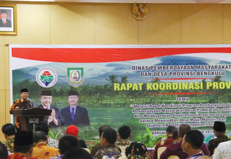 Rakor P3MD yang diikuti 215 orang peserta dengan narasumber dari dinas PMD, Polda, Kajati, KPP Pratma, KPPN, BPKP dan Inspektorat