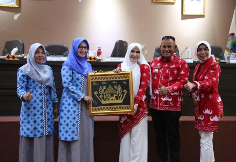 Studi Tiru Dan Silaturahmi, TP PKK Pesisir Barat Kunjungi Pemkab Lamsel