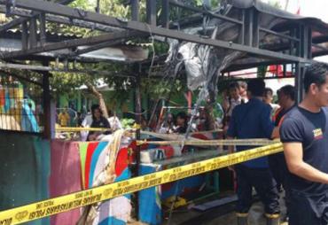 Salah satu Rumah yang dilahap si Jago Merah, Rabu (23/08/2017).