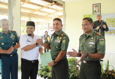 Walikota Bengkulu Helmi Hasan saat Halal bi Halal keluarga besar Kodim 0407 Kota Bengkulu
