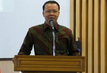 Plt Gubernur Bengkulu saat Workshop, Senin (16/10/2017) di Ruang Rapat Utama Rektorat Universitas Bengkulu.