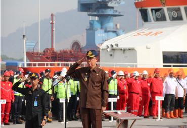 Pemprov Lampung Gelar Peringatan Bulan K3 Di Pelabuhan Panjang