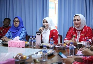 Perkuat Silaturahmi, Ketua TP PKK Pesisir Barat Kunjungi Sekretariat Swasembada Gizi Lamsel