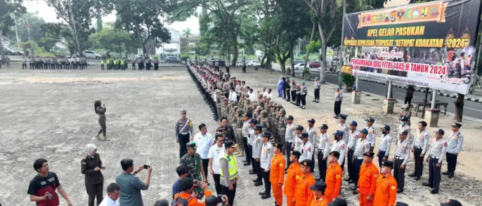Sekda Lampung Selatan Ikuti Apel Gelar Pasukan Operasi Ketupat Krakatau 2024