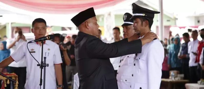 Bupati Lampung Selatan Lantik Kepala Desa Bangun Sari dan Kepala Desa Wawasan 