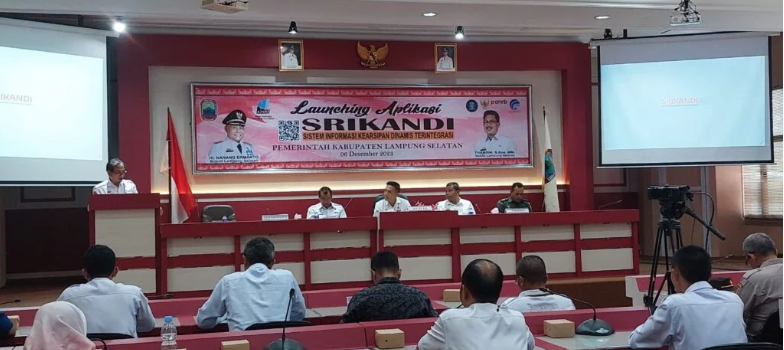 Melalui Dinas Perpustakaan dan Kearsipan, Pemakab Lampung Selatan Launching Aplikasi SRIKANDI