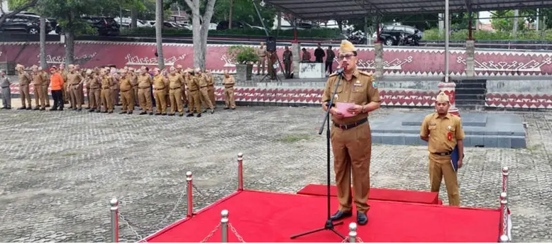 Sekda Thamrin Kembali Ingatkan Kedisiplinan Pada Apel Perdana di 2024