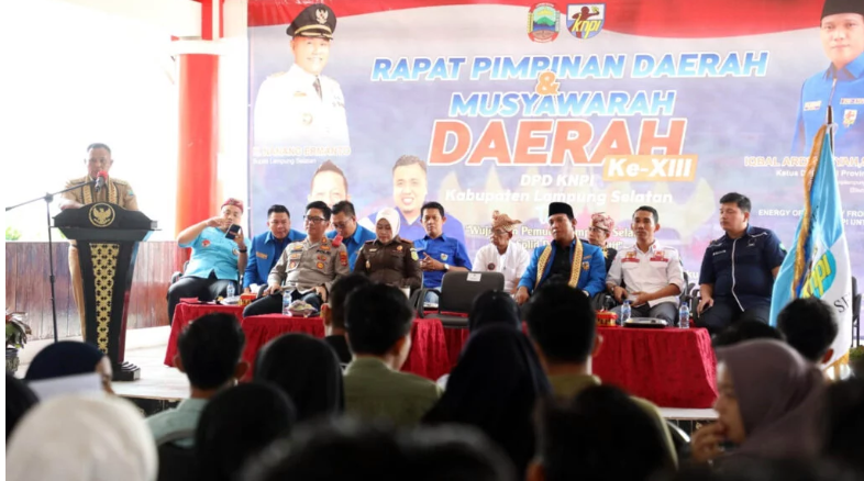 Bupati Nanang  Buka Rapimda Dan Musda Ke XIII DPD KNPI Lampung Selatan