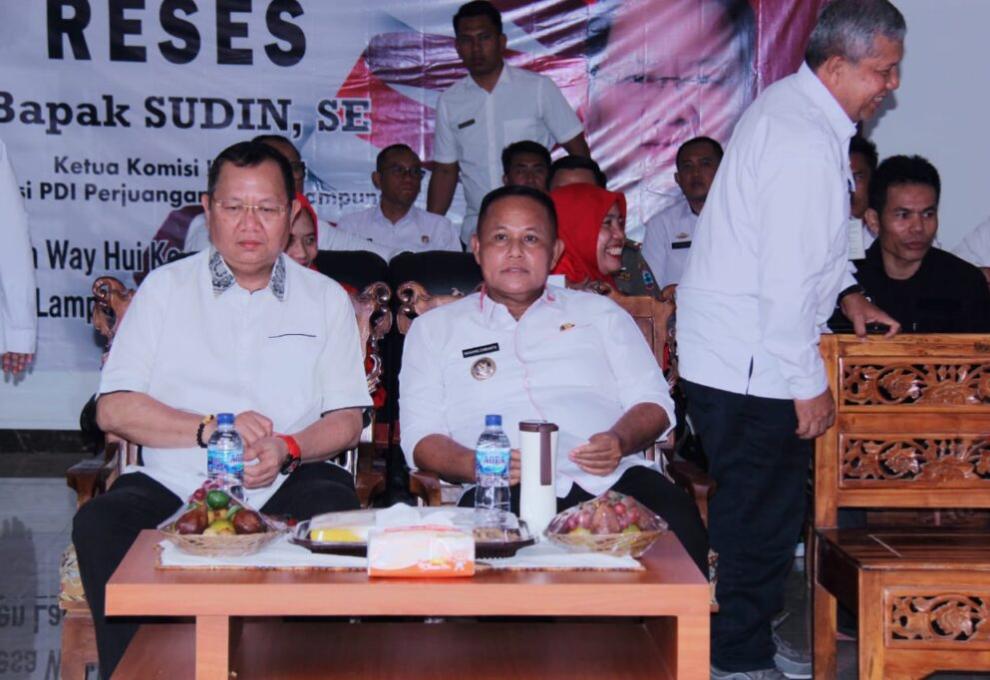 Bupati Nanang Sambut Hangat Ketua Komisi IV DPR RI Sudin Tampung Kunke Ke Lamsel