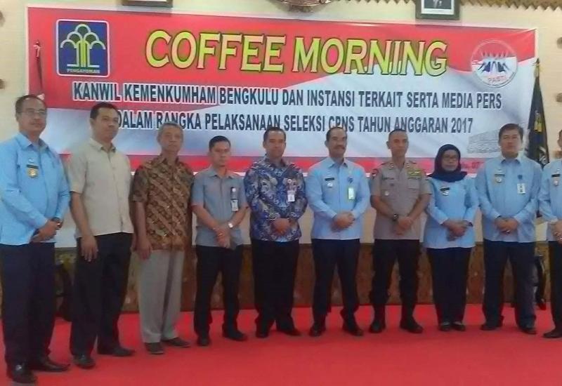 Coffee Morning Kanwil KEMENKUMHAM Bengkulu Terkait Pelaksanaan Seleksi CPNS 2017, 7 Agustus 2017