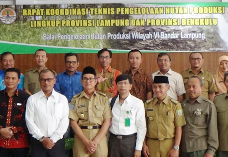 Rakor Tekhnis Pengelolaan Hutan Produksi Lingkup Provinsi Lampung dan Bengkulu, Selasa (17/10/2017)