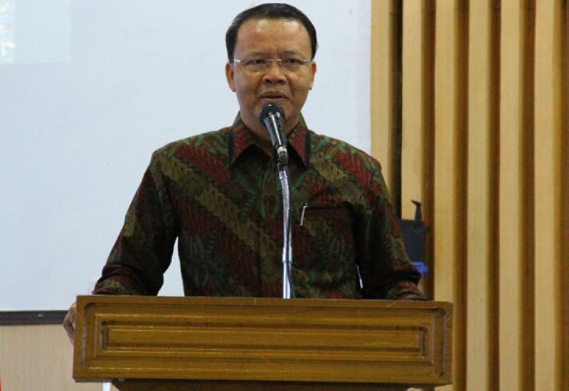 Plt Gubernur Bengkulu saat Workshop, Senin (16/10/2017) di Ruang Rapat Utama Rektorat Universitas Bengkulu.