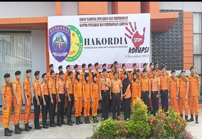Basarnas Lampung Memperingati Hari Anti Korupsi Sedunia Tahun 2019