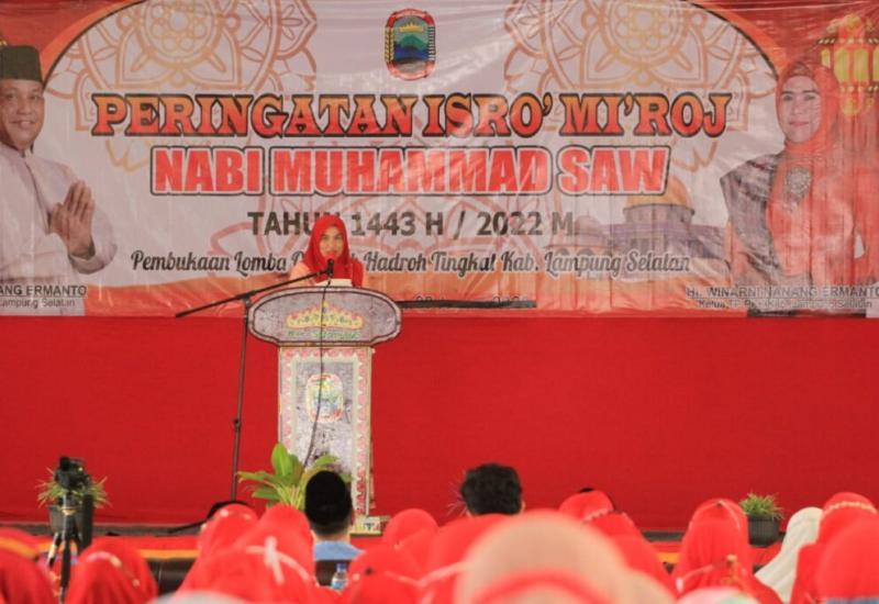 Lembaga Seni dan Qosidah Indonesia (LASQI) Lampung Selatan menggelar lomba Qosidah Hadroh tingkat Kabupaten di Gedung Serba Guna