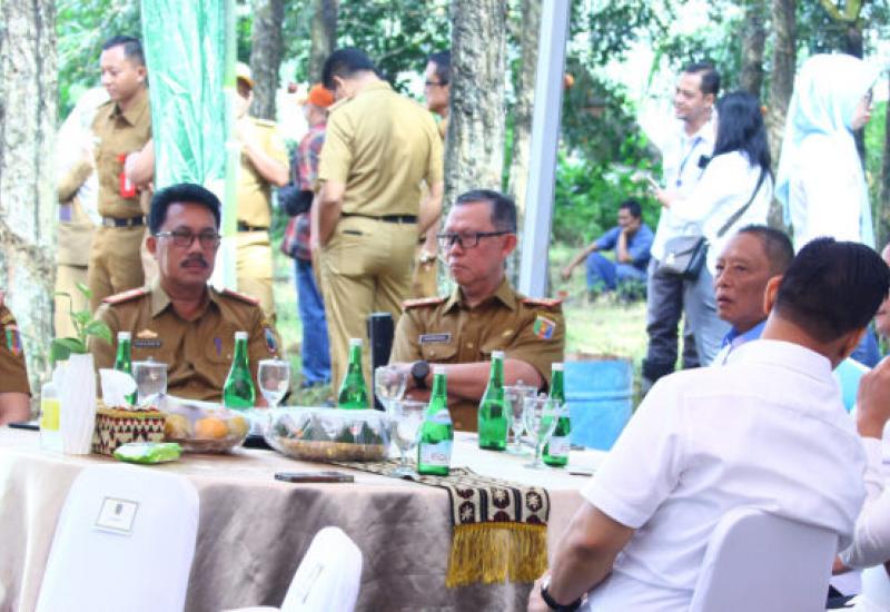 Sekda Lamsel Thamrin Tinjau Lokasi Pembanguan Gedung Sport Center