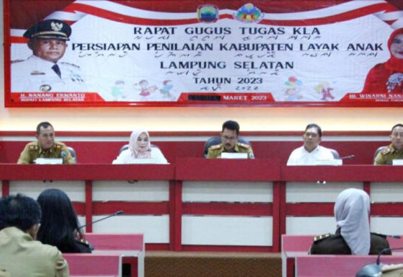Pemkab Lampung Selatan Gelar Rapat Gugus Tugas KLA