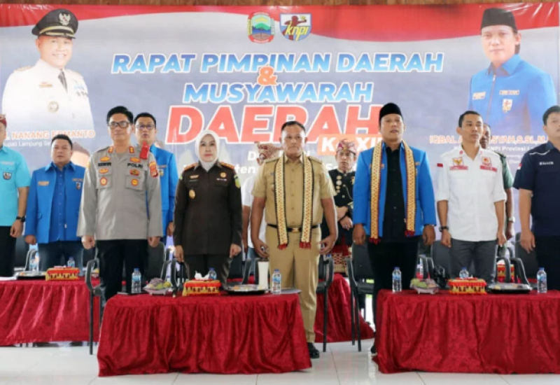 Bupati Nanang  Buka Rapimda Dan Musda Ke XIII DPD KNPI Lampung Selatan