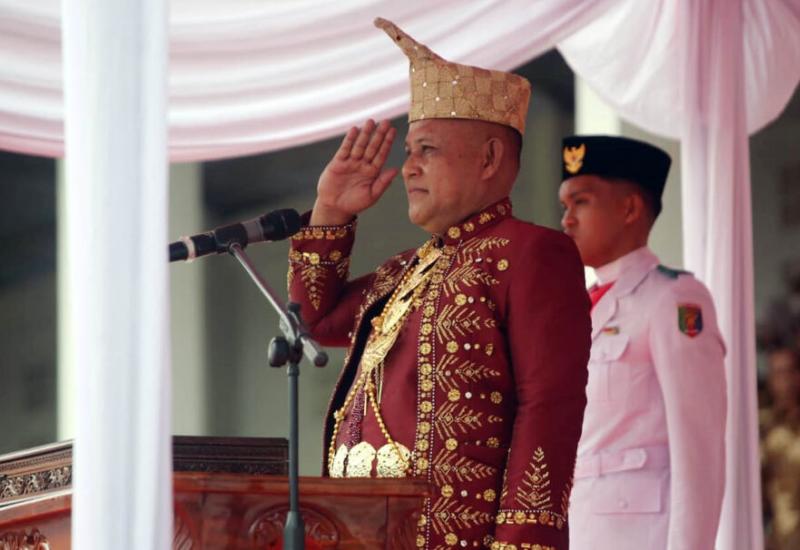 Bupati Nanang Jadi Inspektur Upacara Pengibaran Bendera Merah Putih HUT Ke-78 RI