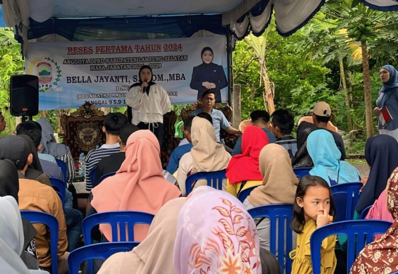 Gelar Reses, Waka III DPRD Lamsel Bella Jayanti Serap Aspirasi Masyarakat Kalianda dan Rajabasa