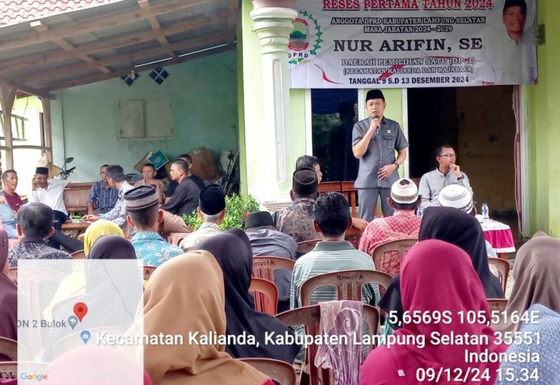 Anggota DPRD Lamsel Nur Arifin Berjanji Akan Perjuangkan Harapan WargaAnggota DPRD Lamsel Nur Arifin Berjanji Akan Perjuangkan Harapan Warga