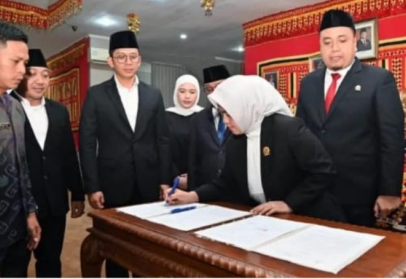 Paripurna DPRD Lamsel, Radityo Egi Pratama-M. Syaiful Anwar Ditetapkan Jadi Bupati dan Wakil Bupati Terpilih Periode 2025-2030