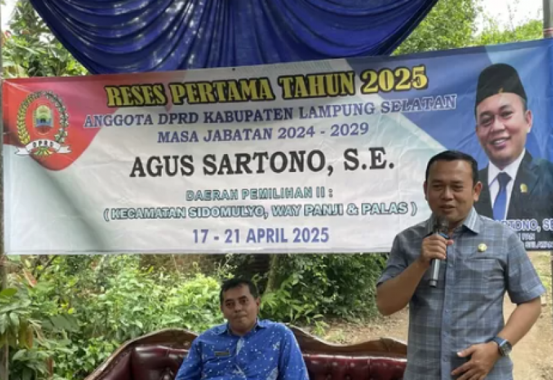 Serap Aspirasi Warga Desa Budidaya, Anggota DPRD Lampung Selatan Agus Sartono Gelar Reses