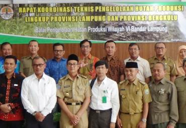 Rakor Tekhnis Pengelolaan Hutan Produksi Lingkup Provinsi Lampung dan Bengkulu, Selasa (17/10/2017)